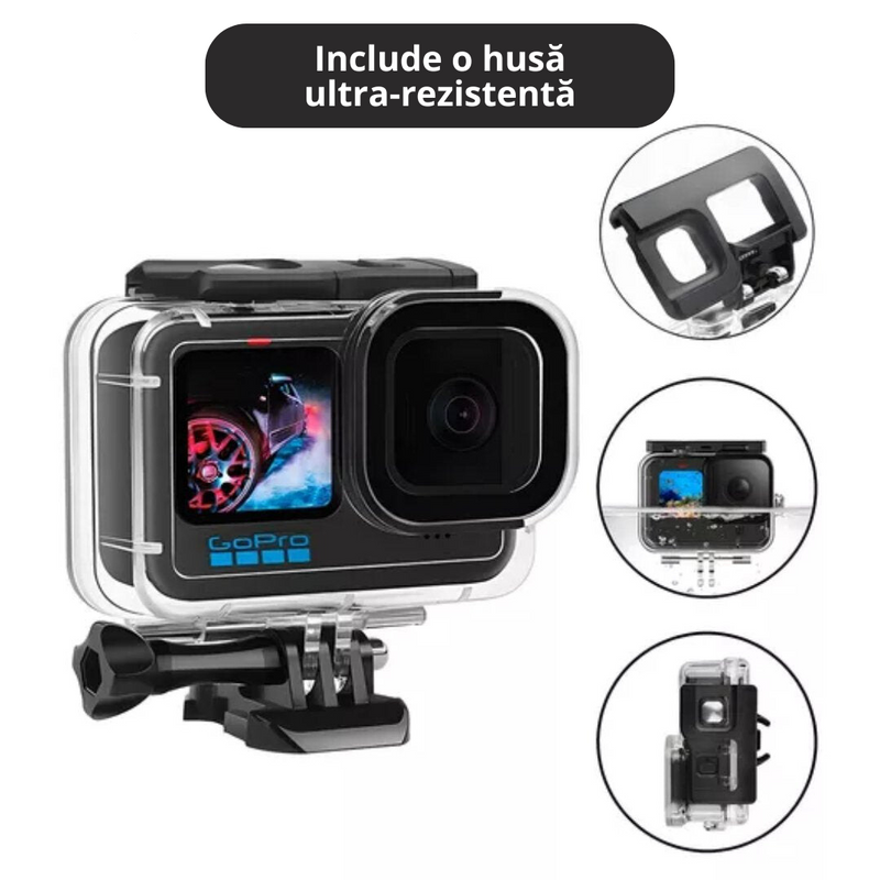 Cameră GoPro 5K + Husă ultra-rezistentă cadou [Promoție aniversară]